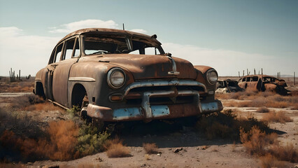 old abandoned car