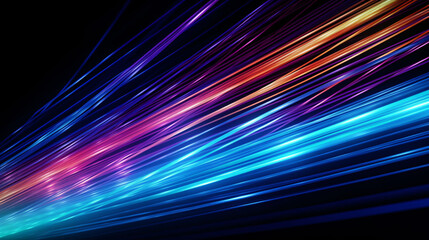 Future technology, the intersection of luminous lines and the collision of speed and power technology background