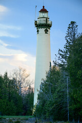 Presque Isle 1870 Lighthouse on Lake Huron, just outside Presque Isle, Michigan.