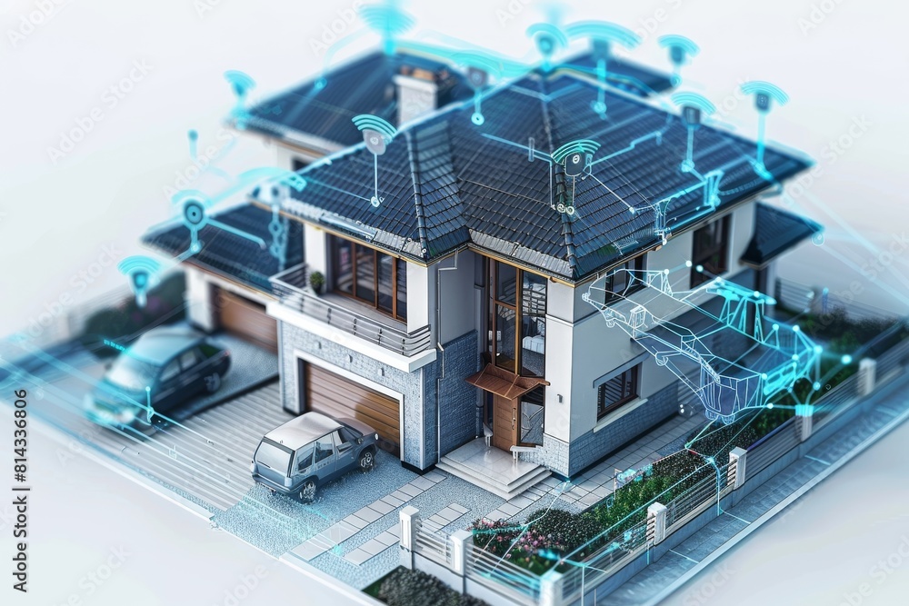 Poster smart home connectivity integrates with alarm systems to provide time-sensitive motion detection, en