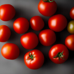 Tomato isolate, Fresh tomatoes, Red tomatoes