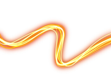 futuristic light trails effect on transparent background