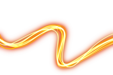 futuristic light trails effect on transparent background