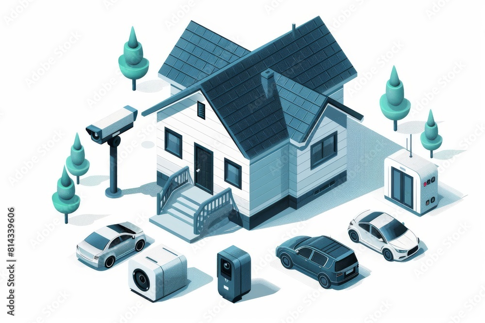Poster loud alarms in internet-connected properties integrate video surveillance for smart home security, u