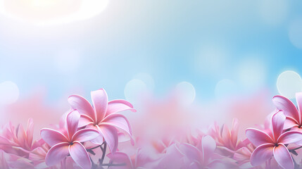 Beautiful pink flowers with blurred background