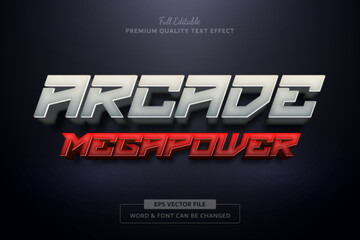 Arcade Game Title editable text effect font style

