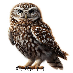 Obraz premium an owl standing, transparent background, animal set