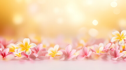 Beautiful pink flowers with blurred background