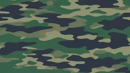 Fototapeta premium A simple camouflage pattern in Green hunting. Military camouflage. Illustration Formats 4K UHD