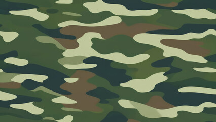 Fototapeta premium A simple camouflage pattern in Green hunting. Military camouflage. Illustration Formats 4K UHD