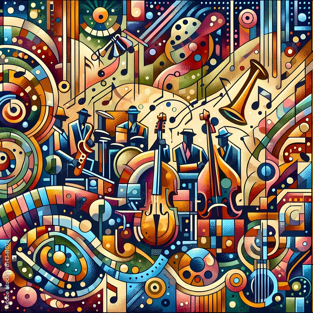 Poster abstract background with circles