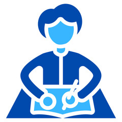 Study Solid Color Icon Design Vector