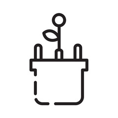 Indoor Garden Plant Line Icon