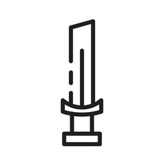 Cut Dagger Knife Line Icon