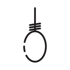 Gallow Suicide Medieval Line Icon
