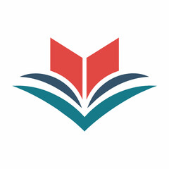 Minimalist Educational logo vector art illustration with a Book icon logo design.