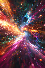 Psychedelic Journey through a Fractal Galaxy: A Digital-Organic Fusion in VJ Art