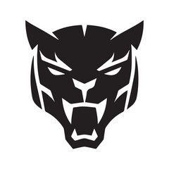 Minimalist black panther logo © Yandika 