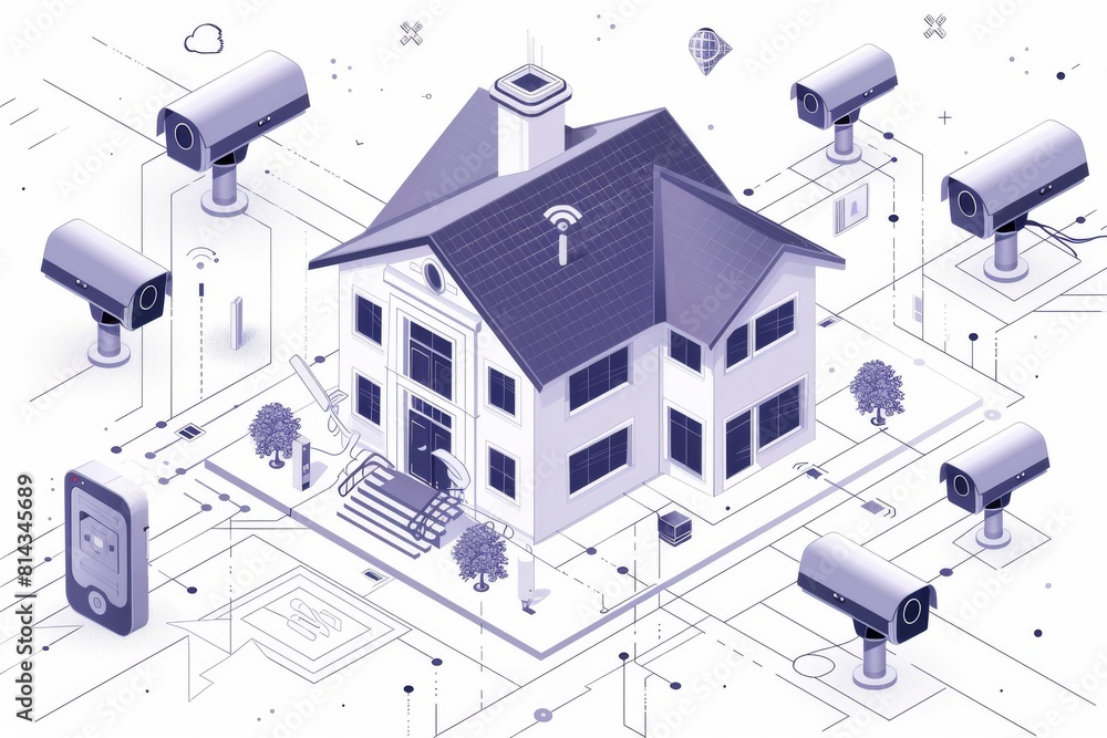 Poster protective networks in smart homes employ high-tech communication systems for personal security, sup