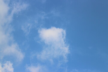 Blue sky with cloud. Clearing day and Good weather in the morning.