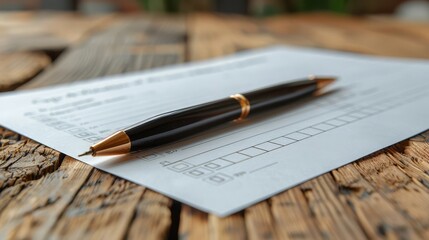 Minimalist representation of a customer feedback form, artistically laid out