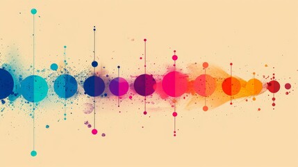 Minimalist representation of a timeline showing the growth of customer satisfaction levels