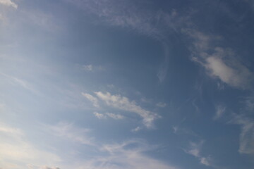 Blue sky with cloud. Clearing day and Good weather in the morning.
