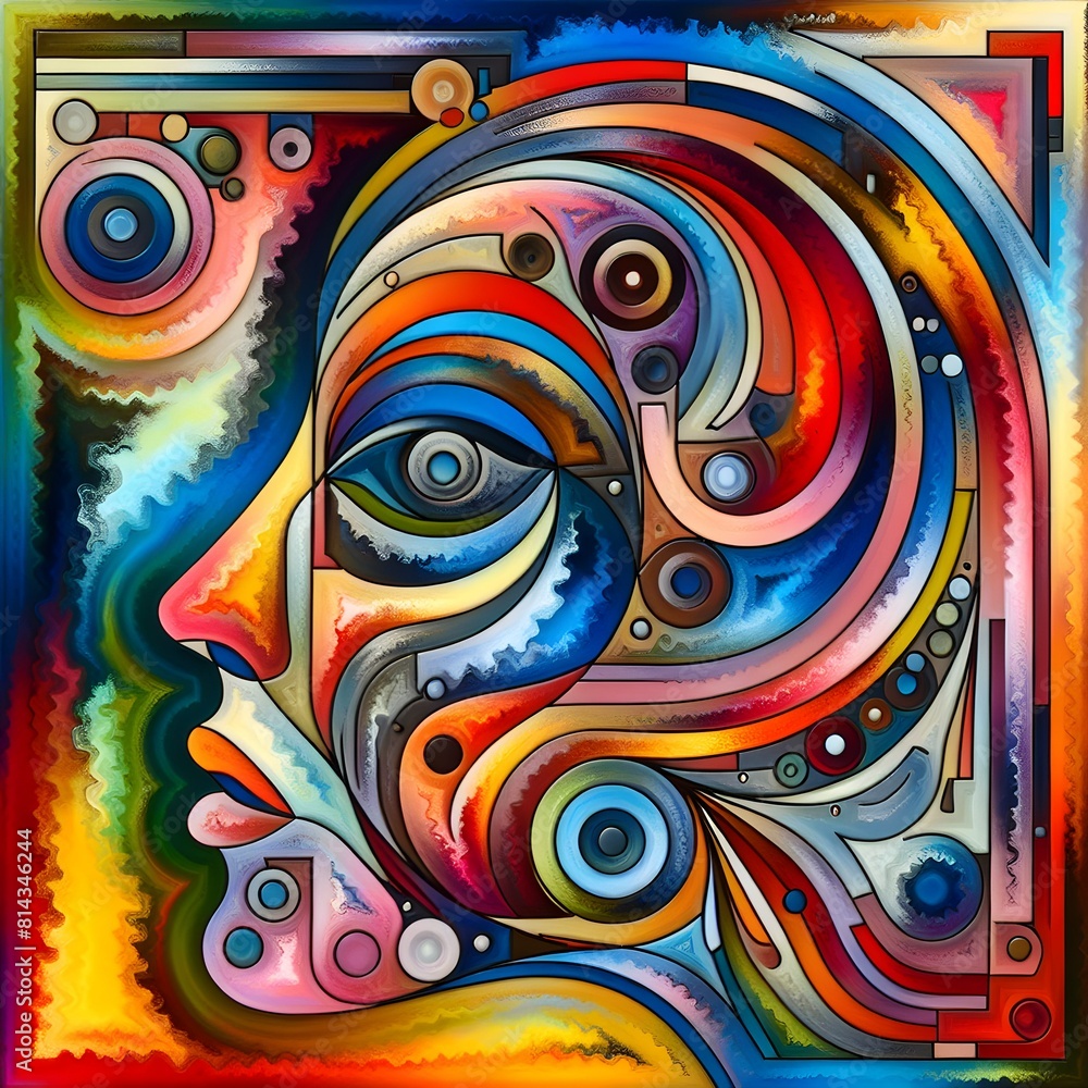 Poster abstract background with circles