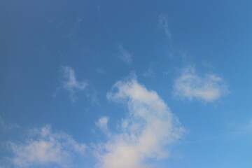 Blue sky with cloud. Clearing day and Good weather in the morning.