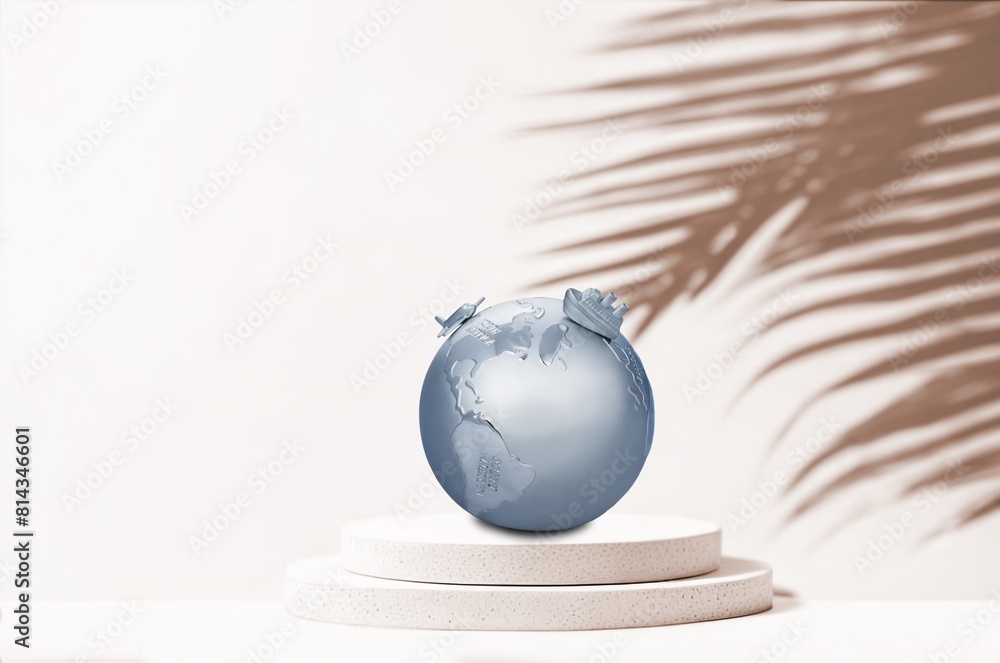 Wall mural Renewable Energy. Glass world globe