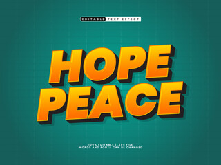 home peace editable text effect in simple and modern text style