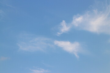 Obraz premium Blue sky with white clouds.