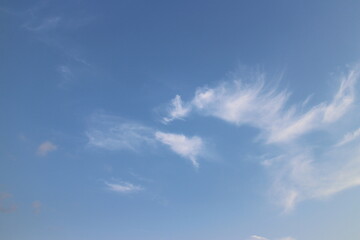 Obraz premium Blue sky with white clouds.