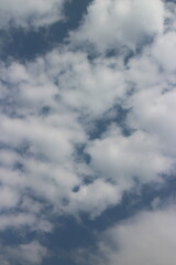 Blue sky with white clouds.