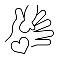 Baby Icon With Thin Line Style 