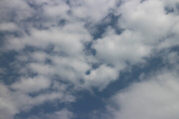 Obraz premium Blue sky with white clouds.