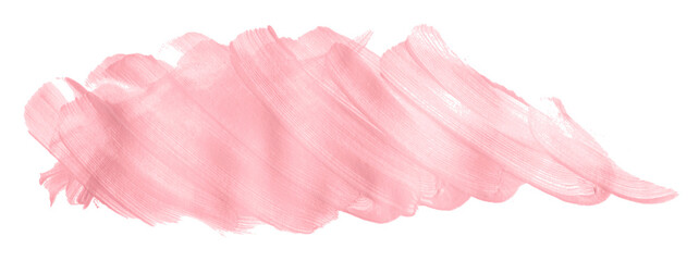 Shiny pink brush watercolor painting isolated on transparent background. watercolor png