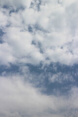 Blue sky with white clouds.