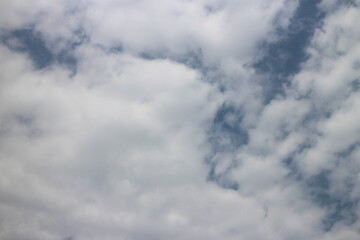 Blue sky with white clouds.