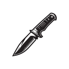 knife vector art silhouette illustration design 