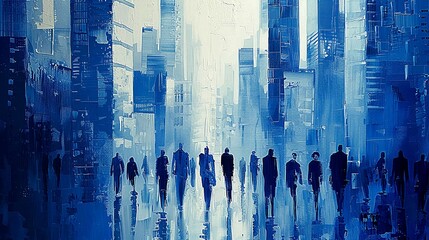 Obraz premium abstract blue background with splashes