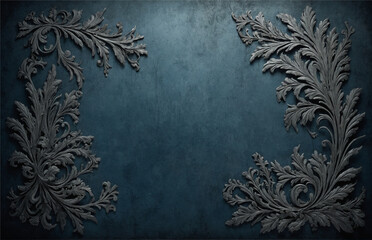 A stunning grunge grey blue background with intricate details and a touch of elegance, Generative AI