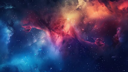 Fototapeta premium water color abstract of space, planets in cosmos, infinity space
