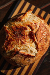 Sourdough bread direct sunlight