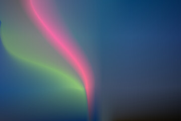 Aurora illustration background. Pink and light green color, blend,complexity on dark blue sky.