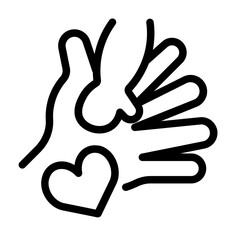 Baby Icon With Line Style