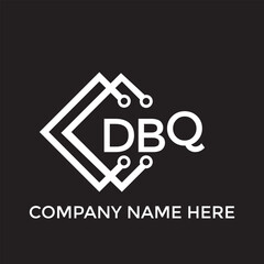 DBQ letter technology logo design on black background. DBQ creative initials letter IT logo concept. DBQ setting shape design
