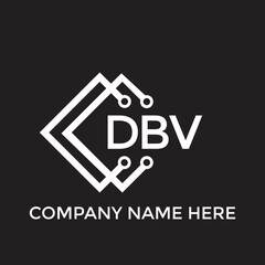 DBV letter technology logo design on black background. DBV creative initials letter IT logo concept. DBV setting shape design
