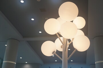 The bulb lamp inside terminal building at Incheon, South Korea