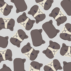 Curious Black Ear Cat with Off-White and Charcoal Grey Patches Background. Cat with Off-White and Charcoal Grey Patches Background Curious Black Ear
